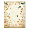 Golden Meadow Dragonfly Floral Landscape Rug
