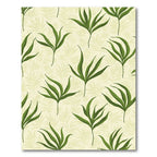 Green Tropical Leaf Pattern Rug