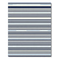 Navy Cream Blue Stripe Rug