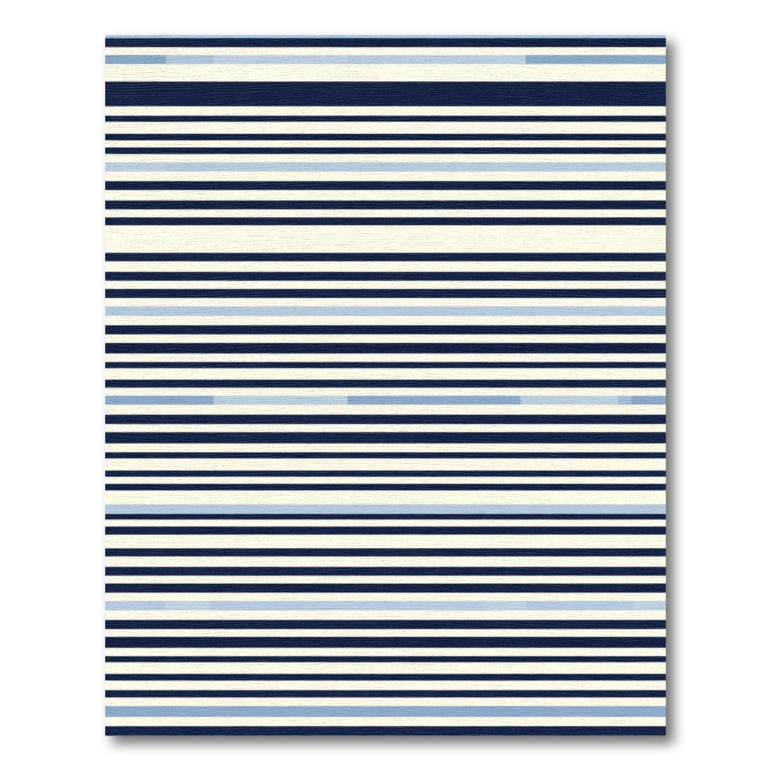 Navy Cream Blue Stripe Rug