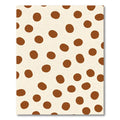 Minimalist Brown Polka Dot Cream Rug