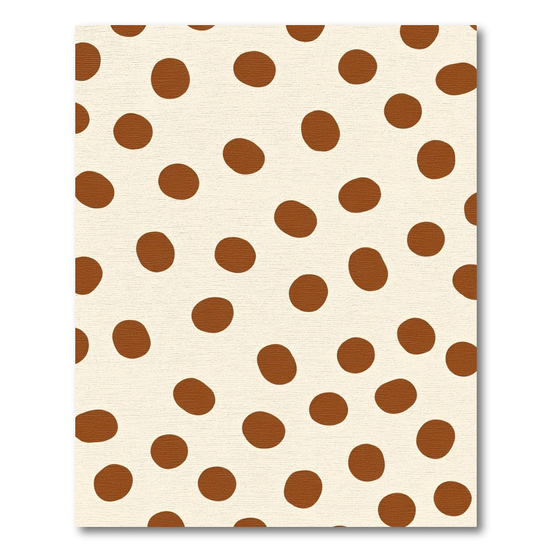 Minimalist Brown Polka Dot Cream Rug
