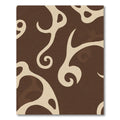 Modern Brown Swirl Abstract Rug