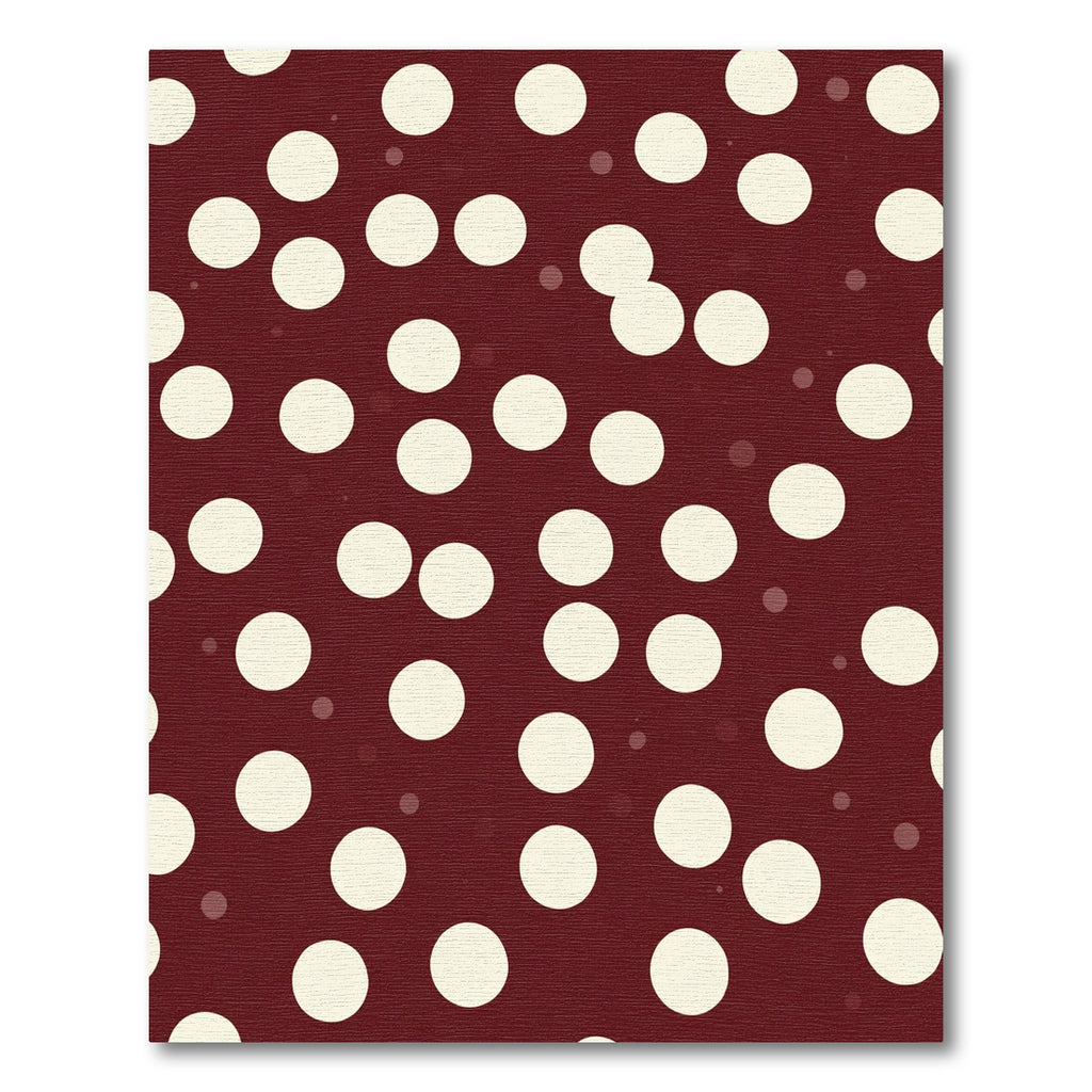 Crimson Cream Polka Dot Scatter Rug