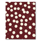 Crimson Cream Polka Dot Scatter Rug