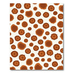 Brown Sunburst Polka Dot Rug