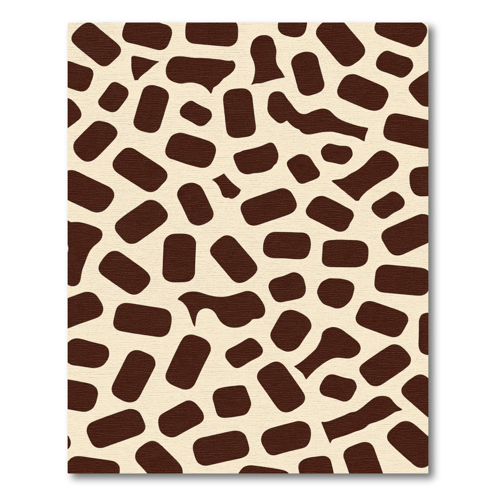 Brown Cream Abstract Organic Shapes Rug