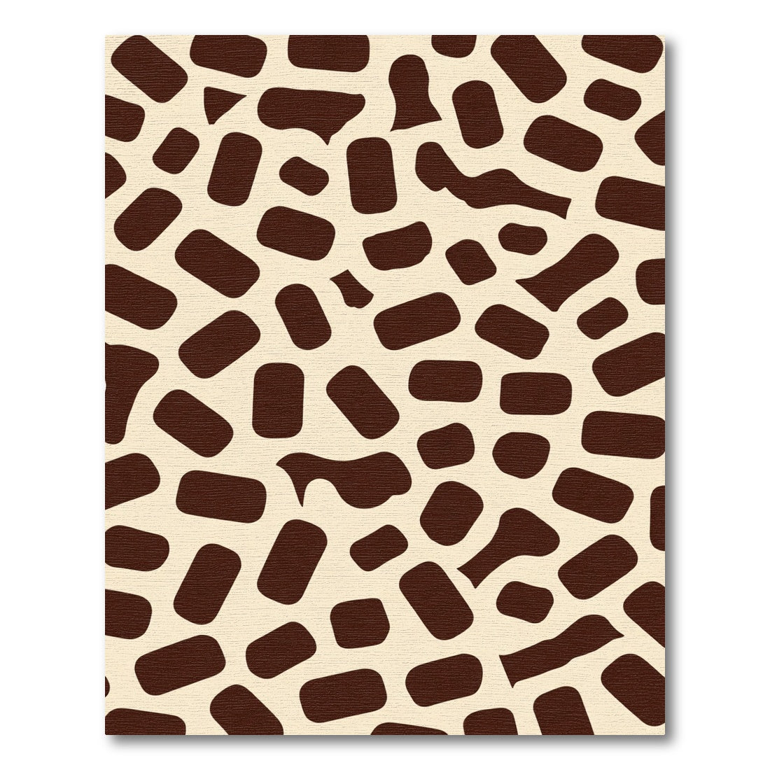 Brown Cream Abstract Organic Shapes Rug