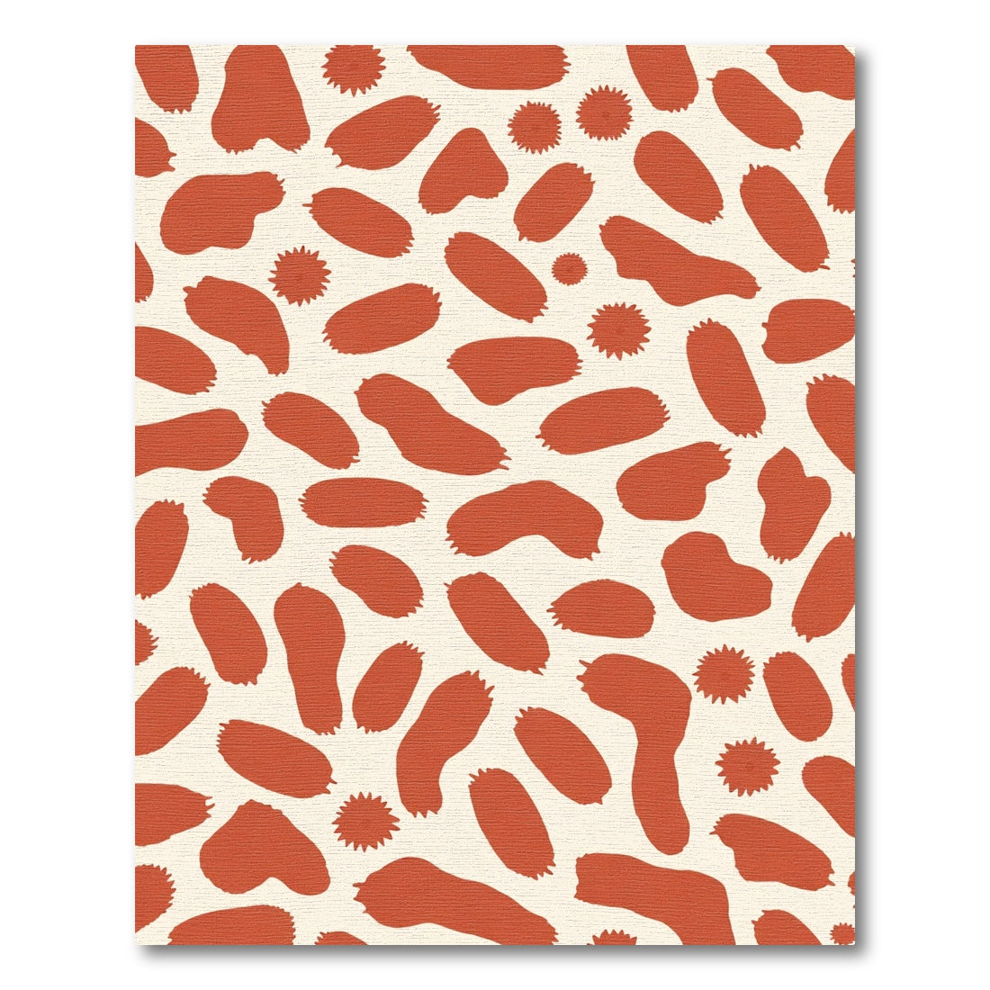 Terracotta Splash Organic Shapes Rug