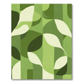 Abstract Green Leafy Flow Rug
