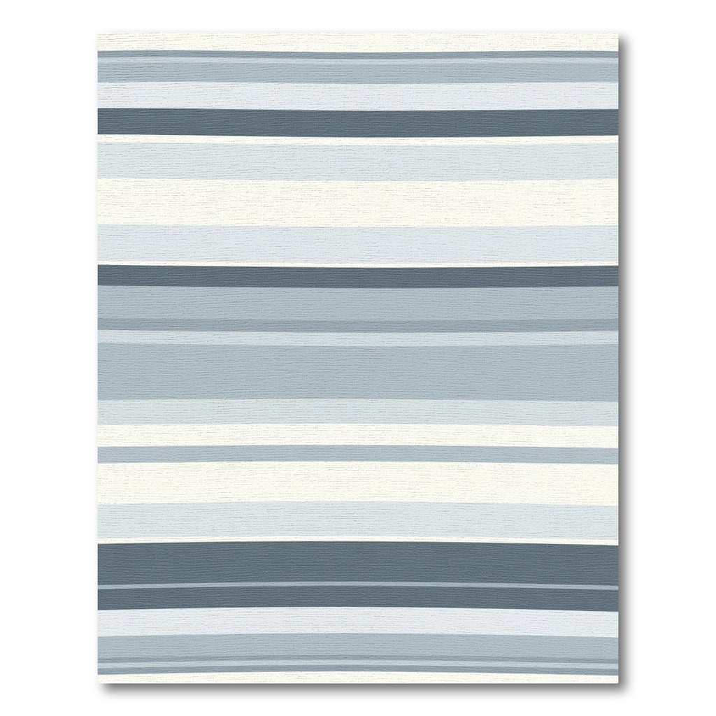 Modern Blue Gray Stripe Accent Rug