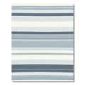 Modern Blue Gray Stripe Accent Rug