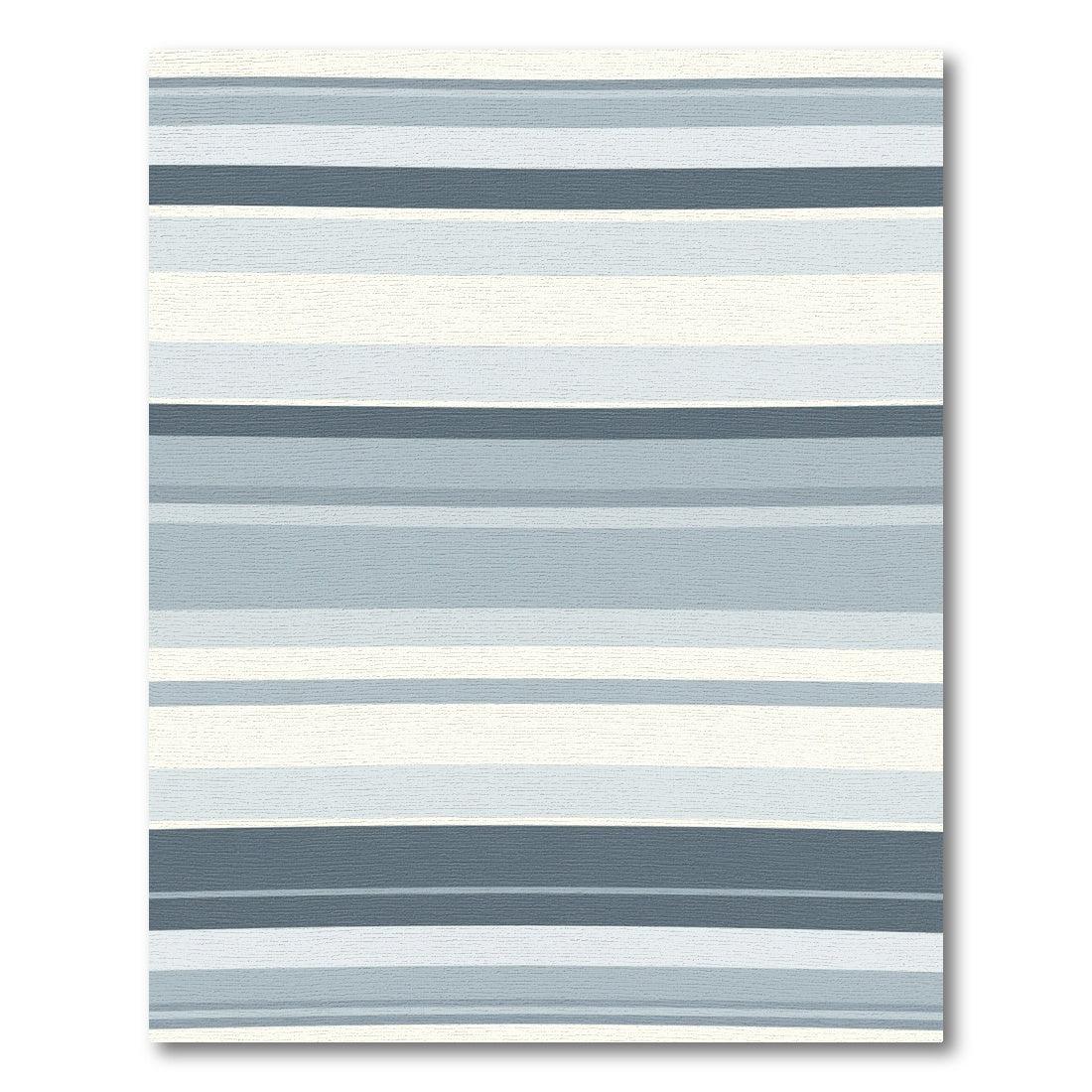 Modern Blue Gray Stripe Accent Rug