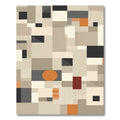 Abstract Geometric Neutral Palette Blocks Rug