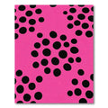 Bright Pink Black Dot Cluster Rug