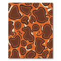 Orange Brown Abstract Blob Shape Rug