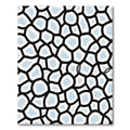 Abstract Black White Light Blue Cells Rug