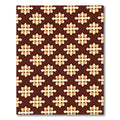Brown Orange White Starburst Medallion Rug