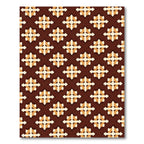 Brown Orange White Starburst Medallion Rug