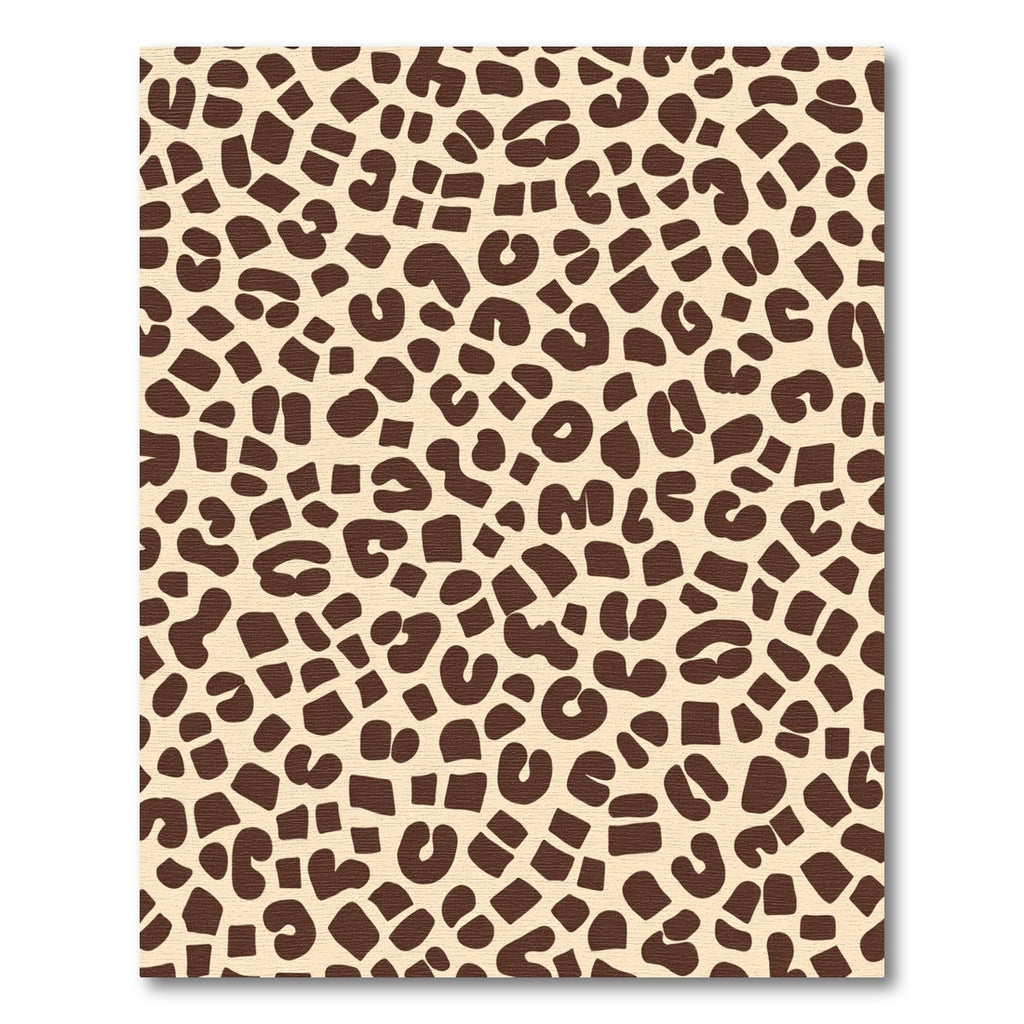 Brown Cream Spotted Animal Print Rug