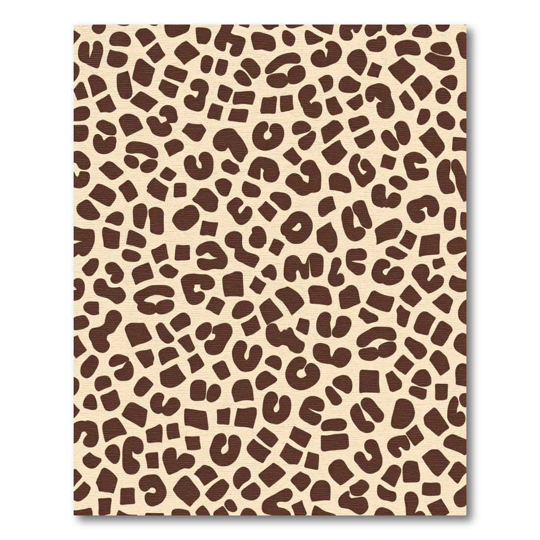 Brown Cream Spotted Animal Print Rug
