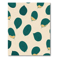 Teal Leafy Abstract Cream Background Rug