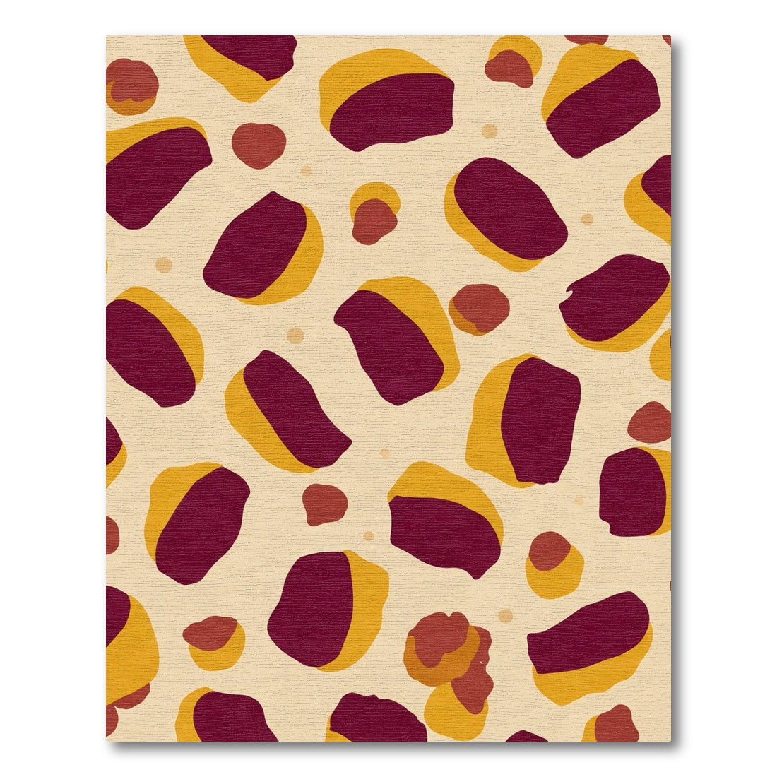 Earthy Red Spots Abstract Rug