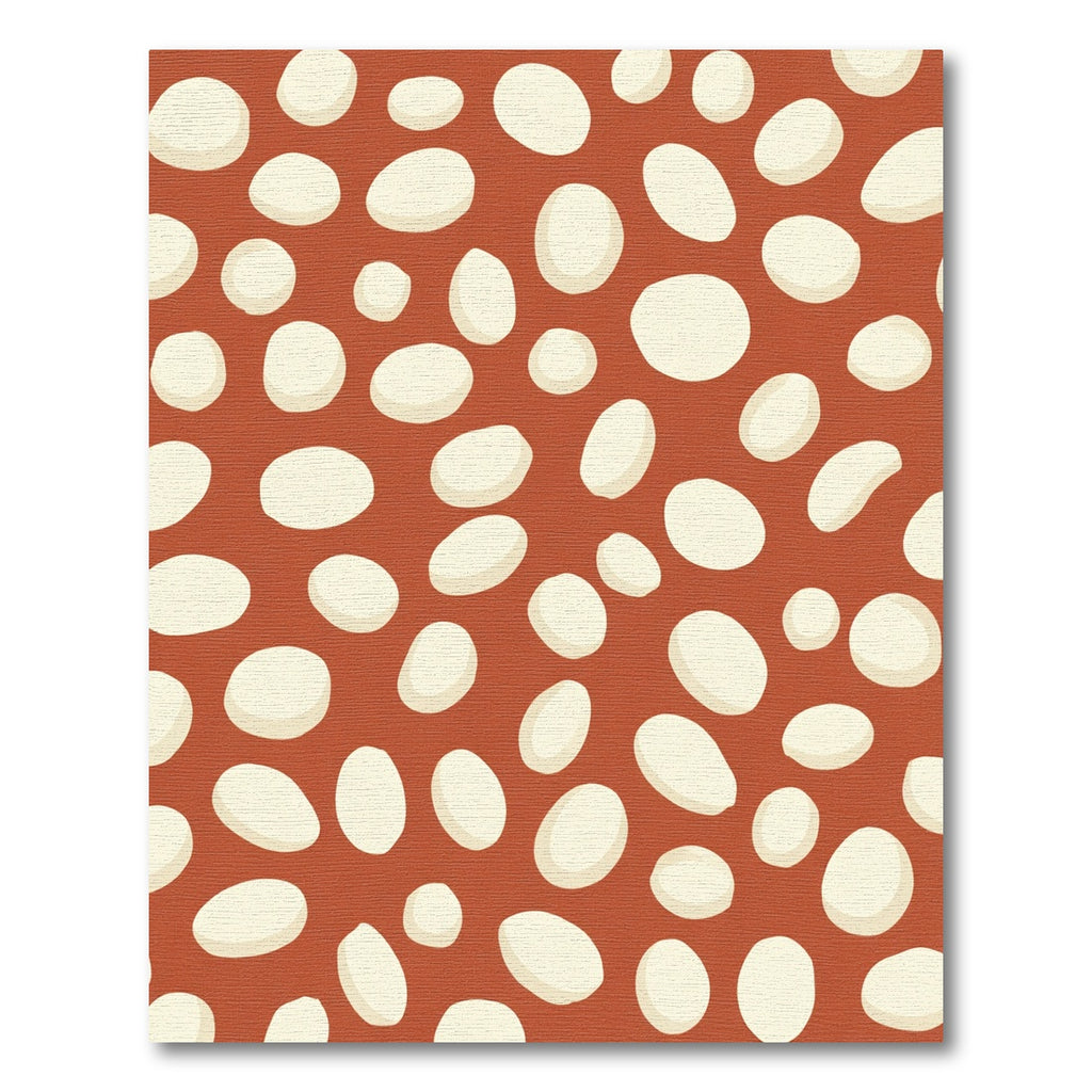 Terracotta Cream Pebble Scatter Rug