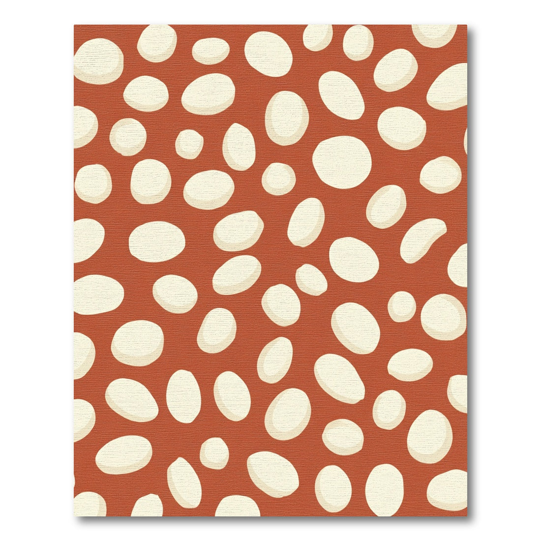 Terracotta Cream Pebble Scatter Rug