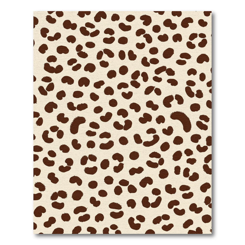 Brown Spotted Cheetah Print Rug
