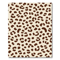Brown Spotted Cheetah Print Rug