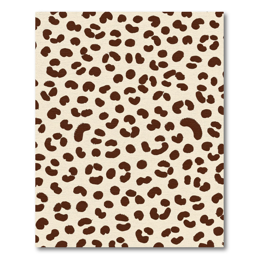 Brown Spotted Cheetah Print Rug