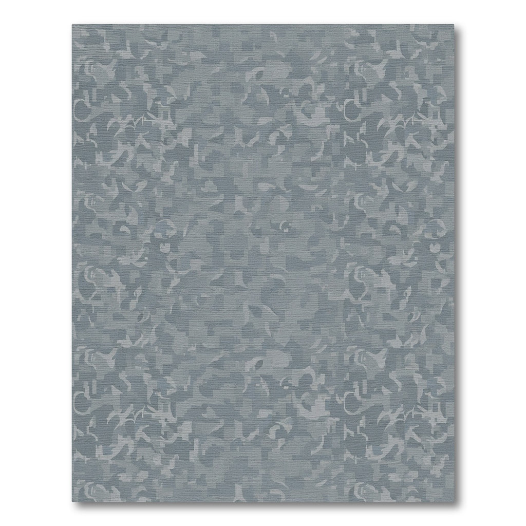 Subtle Gray Abstract Pixel Swirl Rug