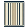 Cream Navy Tan Vertical Stripe Rug