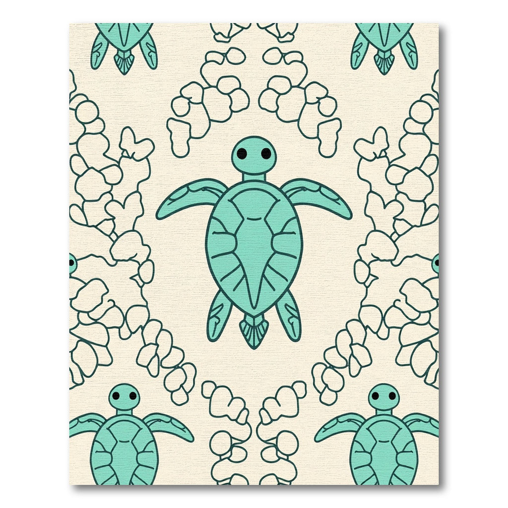 Aqua Sea Turtle Cascade Repeat Rug