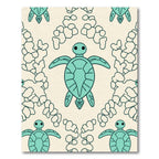 Aqua Sea Turtle Cascade Repeat Rug