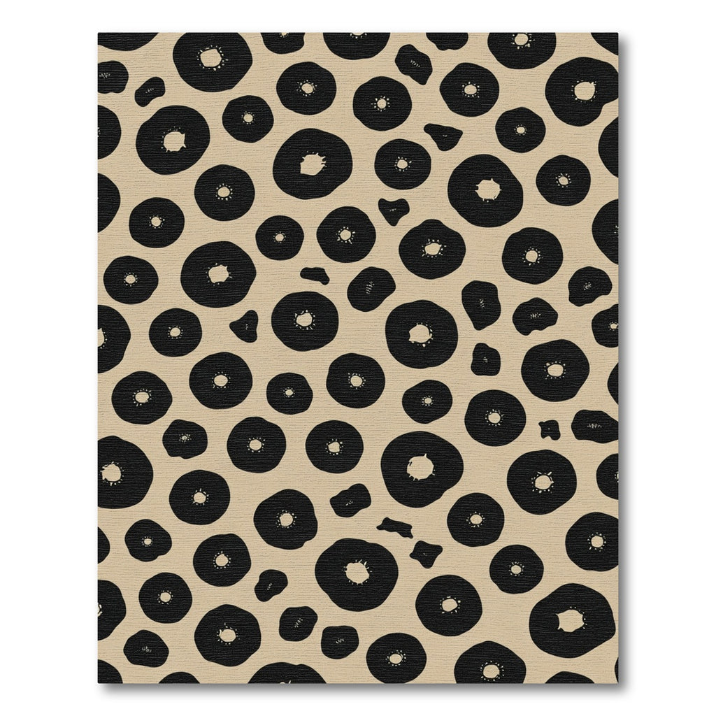 Black Blossom Spot Scatter Rug