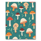 Whimsical Multi Mushroom Forest Whimsy Rug