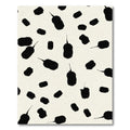 Black Brushstroke Spots Ivory Rug