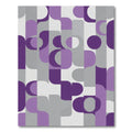 Purple Gray Abstract Geometric Shapes Rug