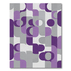Purple Gray Abstract Geometric Shapes Rug