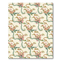 Pink Floral Vine Swirl Area Rug