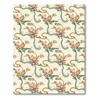 Pink Floral Vine Swirl Area Rug