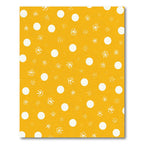 Golden Yellow White Dot Scatter Rug