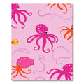 Pink Octopus With Yellow Fish Rug