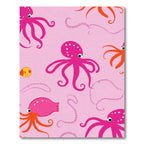 Pink Octopus With Yellow Fish Rug