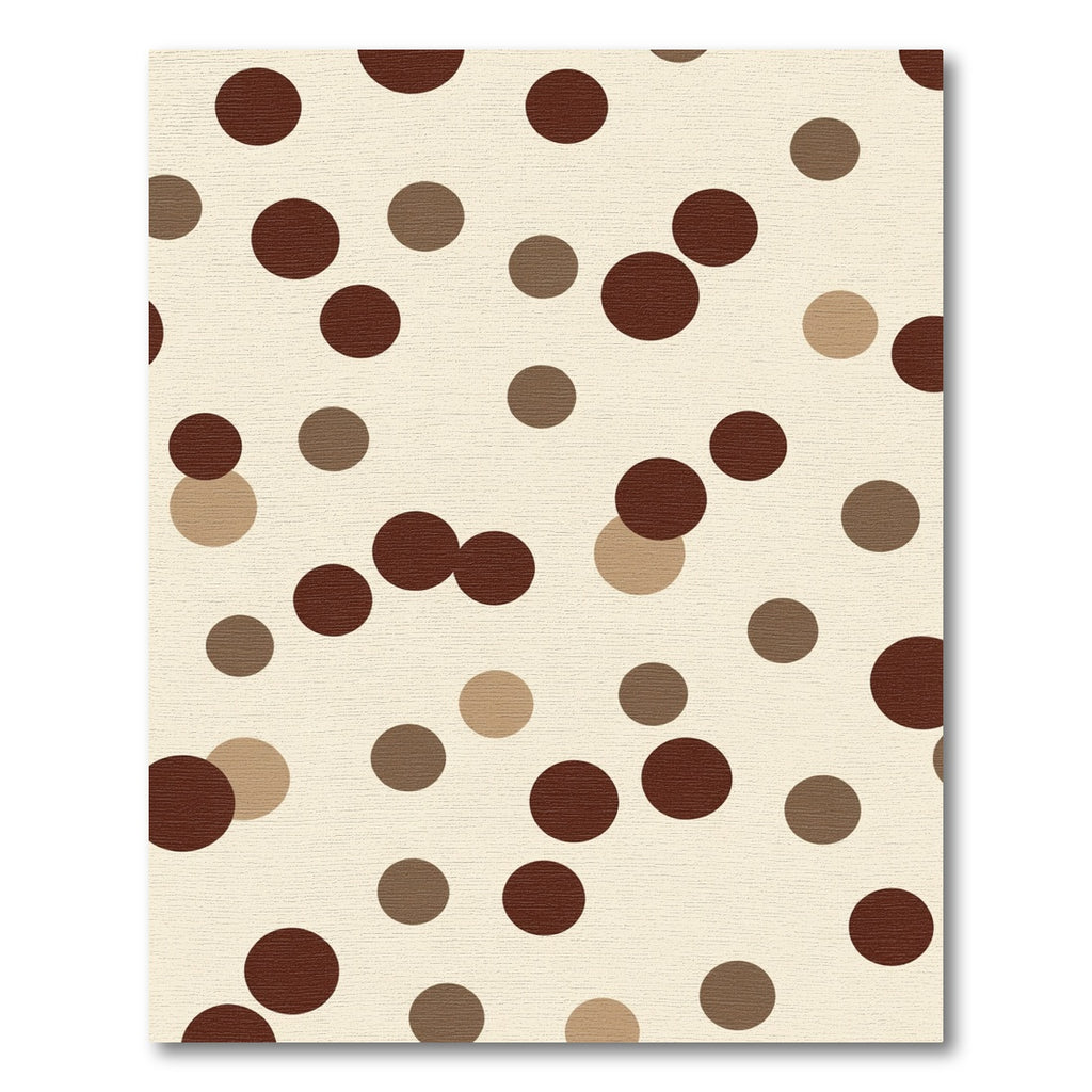 Brown Taupe Cream Polka Dot Scatter Rug