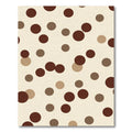 Brown Taupe Cream Polka Dot Scatter Rug