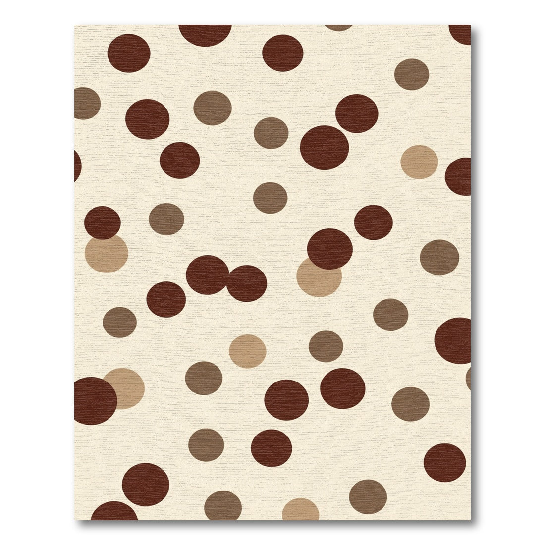 Brown Taupe Cream Polka Dot Scatter Rug