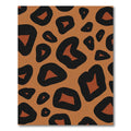 Bold Orange Black Leopard Spots Rug